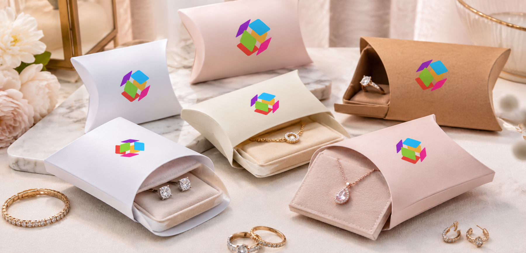 Custom Jewelry Pillow Boxes